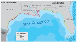 Mapa do Golfo do México